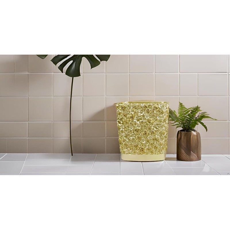Hymmah Bathroom Trash Can 1.8 Gallon(7 Liter) Small Kitchen Garbage