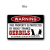 Gerbil Warning sign, Gerbil cage Home Decor, 12 x 8