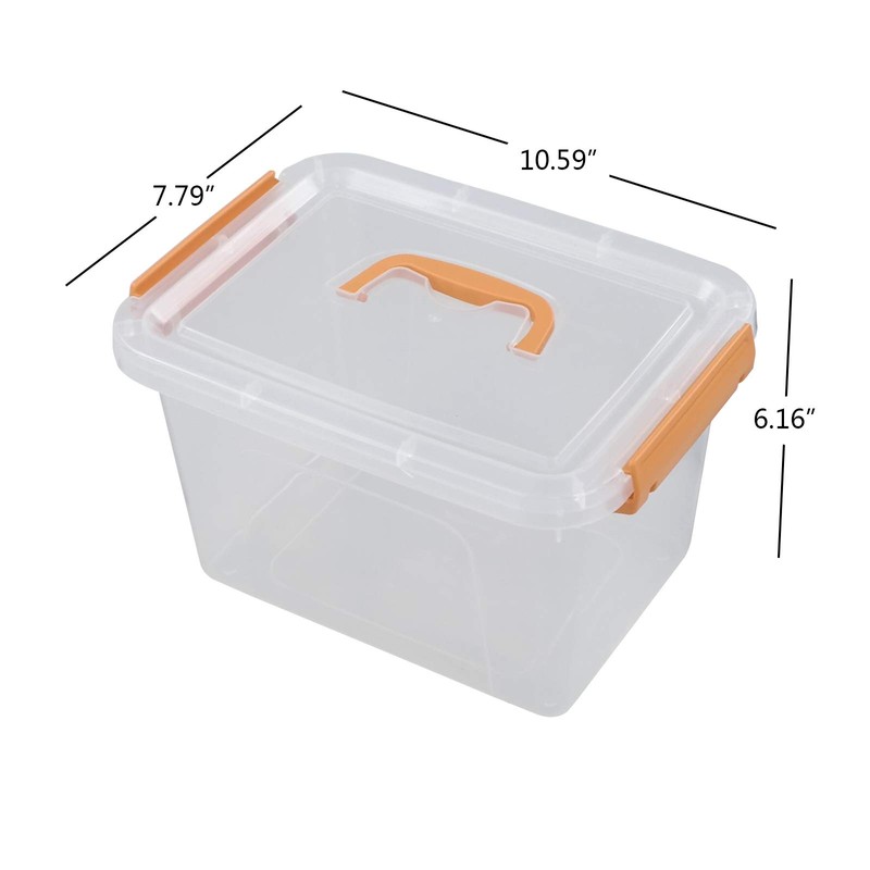 Farmoon 6 Quart Storage Bins with Lids, 6 Pack Storage