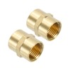 PATIKIL 1/2" x 1/2" Brass N PT Coupler 2 Pack