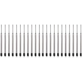 20 x Black Ink Pen Refills for Parker Ballpoint Pens, 9.9cm Long Black Pen Refills Compatible with All Parker Ballpoint Pens, Medium Size 0.7 Nib (20)