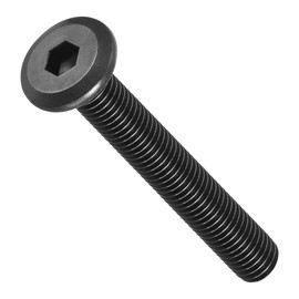 METALLIXITY Flat Head Hex Socket Cap Screws Bolts(M8-1.25x55) 10Pcs, Steel Hex Socket Furniture Bolts Countersunk Screws - for Furniture Woodworking Project, Black
