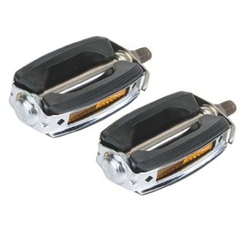 Lowrider krate Pedals 1/2" Black/Chrome. Bike Pedals, Bicycle Pedal, Beach Cruiser, Chopper, Limo, Stretch Bike