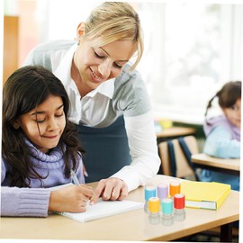 KOMBIUDA 6pcs Teacher Stamps for Boys and Girls Encouraging Educational Stamps Plastic Classroom Supplies Teacher Must-Haves Random Color