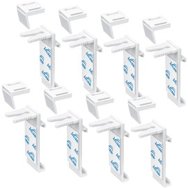 Clamp Holder for Klemmfix Roller Blind, Ancable Double Roller Blind, No Drilling, Replacement Part Accessories, Set of 8, Clamp Support Bracket for PVC, Wooden Windows, Door Wings