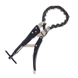 WilTec Professional chain pipe cutter for exhaust pipe, diameter 19-80 mm, pipe cutter for steel, copper, plastic, chain separator made of steel