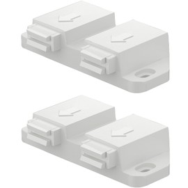 cyclingcolors 2 x Pressure Door Opener, White, Cupboard Door Opener, Tip On for Doors, Fittings, Furniture, Drawers, Pressure Opener, Cupboard Door Opener, Magnetic Catch