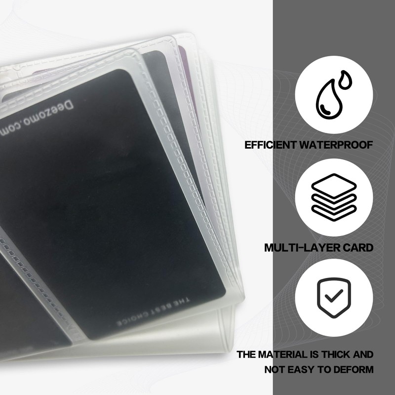 DEEZOMO Set of 2 Plastic Wallet Insert for Credit Card