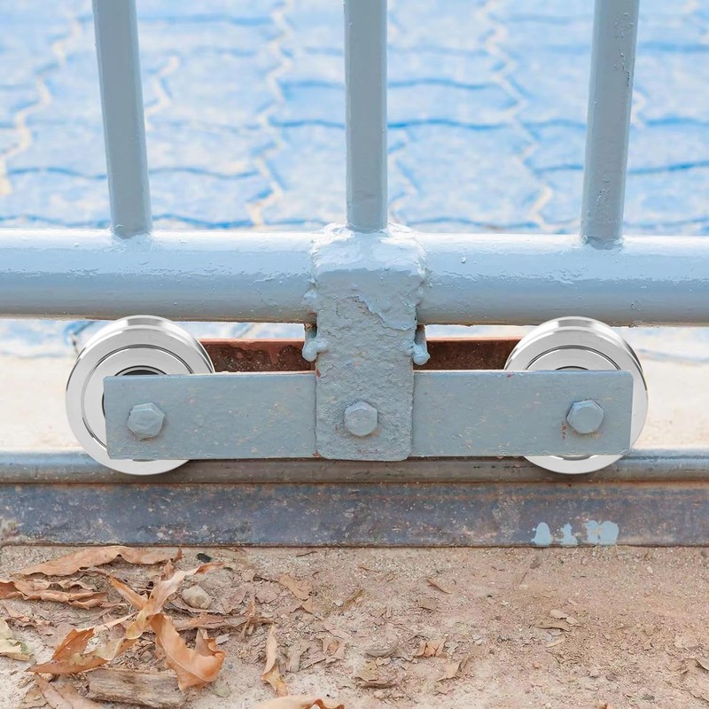 4” V-Groove Slide Gate Wheel Solid Steel Sliding Wheel Dual