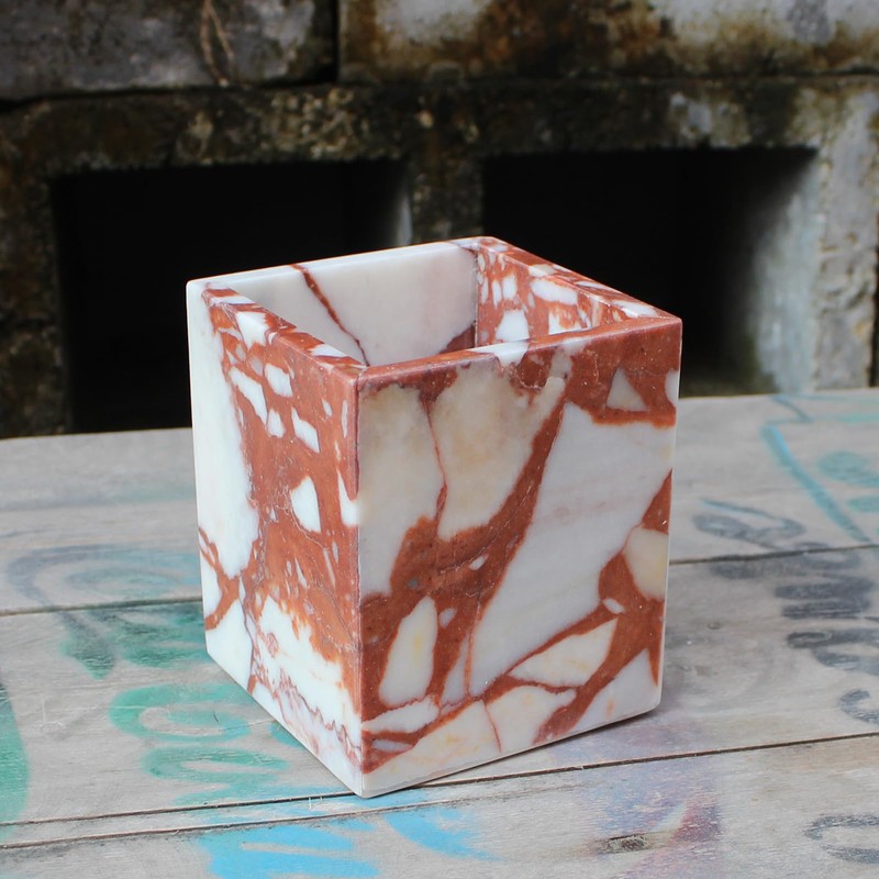 Nawgnail Natural Calacatta Viola Marble Toothbrush Holders for Bathroom, Marble