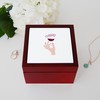 CafePress Wine Glass Cheers Memory Keepsake Jewelry Box, 5"x5"x3.75"