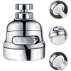 360°Rotating Splash-Proof Faucet Aerator Adjustable 3 Modes Water Saving Faucet