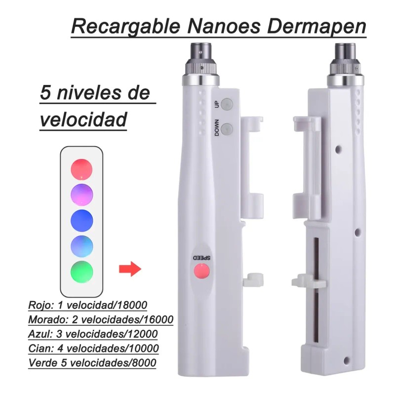 Dermapen Hydra Derma Pen Inalámbrico 2 Cartuchos- Cara/barba