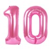 Number pink 10 globo