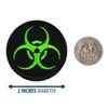 Neon Green Biohazard Warning Patrol Patch - 2" Round