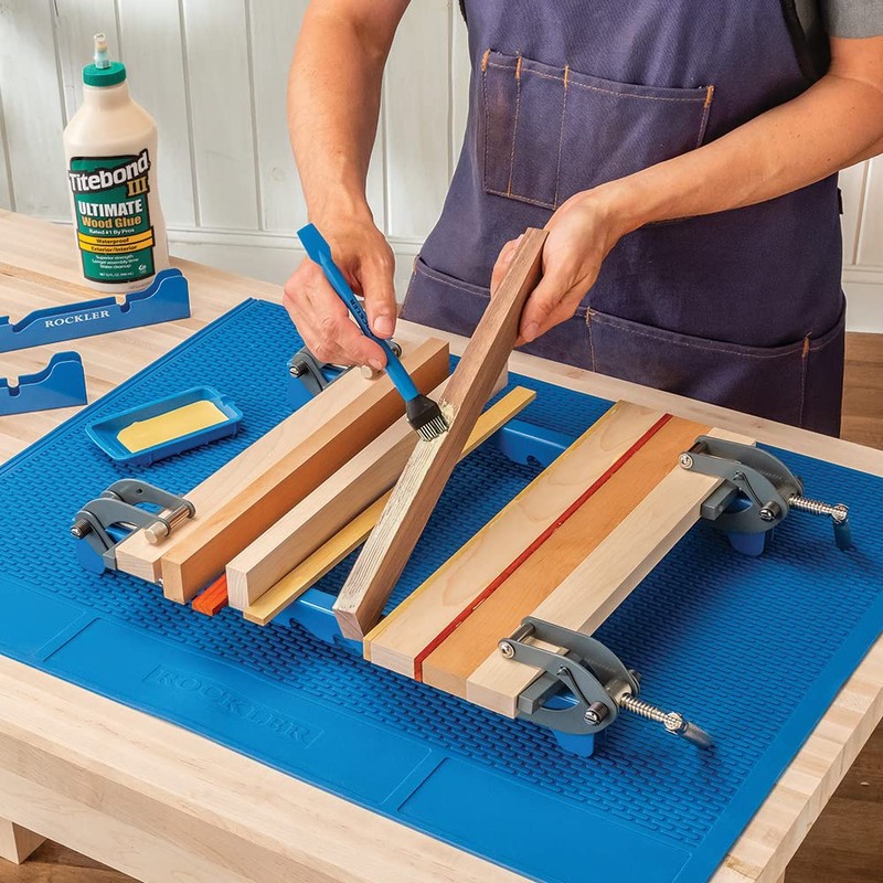 Rockler Mini Deluxe Panel Clamps (2-Pack) - Powerful Four-Way Pressure