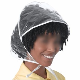 FSSTUD Rain Cover with Visor, Waterproof Rain Scarf Protect Hairstyle Rain Cover Transparent Plastic White 8pcs