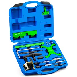 18pcTiming Tool for Ford, Engine Timing Tool Kit Camshaft Flywheel Locking Tools for Ford Fiesta Fusion Escape Mazda 1.4 1.6 1.8 2.0 Di/TDCi/TDDi ECOBOOST 1.6 Ti-VCT 1.5 1.6 VVT 2.5L Replace 303-1097
