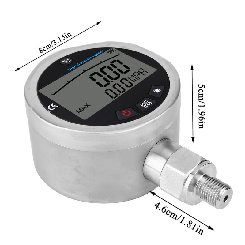 Digital Hydraulic Pressure Gauge 400BAR 0‑40Mpa 5800PSI with G1/4 Connector
