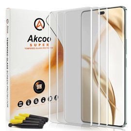 Akcoo Tempered Glass Protective Glass for Honor 200 Pro 5G – Pack of 3, Scratch Repair, Edge to Edge Full Coverage, Sensitive Touch, Cases Friendly, Fingerprint ID Compatible