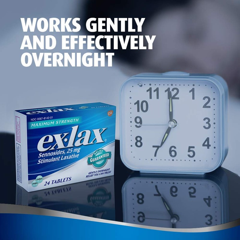 Ex-Lax Gentle Overnight Laxatives for Constipation Relief, 60 Pills