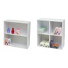 KB Designs 2 Tier Open Shelf Bookcase Storage Organizer, White