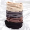 Women's High-Elasticity Brushed Winter Neck Warmer & Multi-Scarf for Sports - Thin, Face Cold Protection Gray Neck Gaiter 4ea