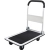 LEADALLWAY Foldable Push Cart Platform Cart 330lbs Capacity 4 Wheels