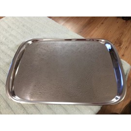 ALESSI for Delta Airlines Rectangular Stainless Steel Serving Tray 11.5x9 Inside