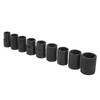 10PCS Twist Impact Socket with 8mm Straight Rod 3/8in Drive