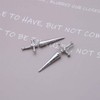 Cybche Gothic Sword Ear Jacket Earrings Cz Sword Earrings Silver