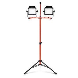 PARMIDA LED Dual-Head Work Light with 6ft Adjustable Tripod Stand, 20,000 Lumen, 200W, Durable Aluminum Body, IP65 Waterproof, Foldable Stand, Multi-Directional & Detachable Heads, ETL-Listed