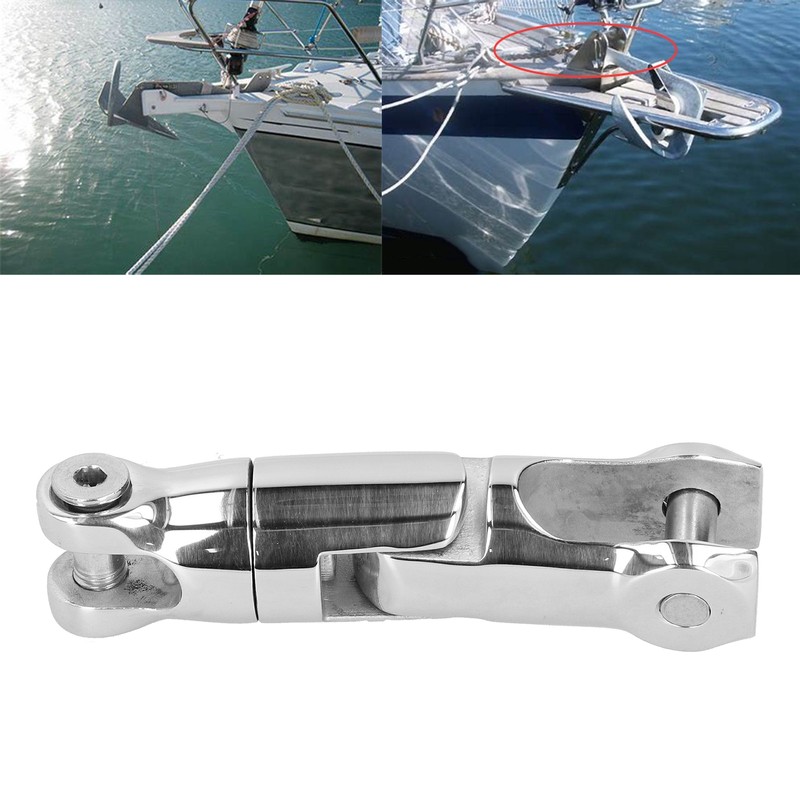 Boat Anchor Swivel Connector 3 Joint 316 Stainless Steel Mirror