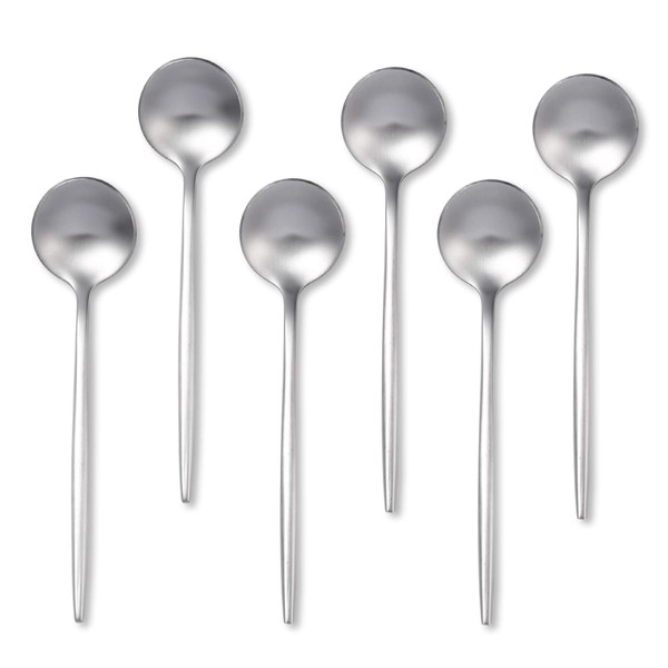 Coffee Spoons Set,Stainless Steel Teaspoons of 6,Espresso Spoons 5.11 inch,Demitasse