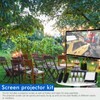 GOEDCH 100 Inch Projector Screen: Projector Screen 16:9 HD 4K
