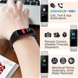 Fitness Tracker with Blood Pressure Heart Rate Sleep Monitor, Waterproof Activity Tracker Health Watch, Step Calorie Counter Pedometer for Men and Women for Android and iOS Smartphone (White)