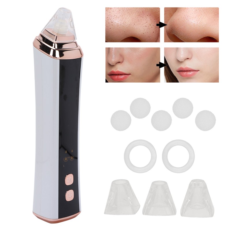 Electric Vacuum Blackhead Remover Rechargeable Face Pore Cleaner Acne Whitehead
