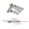 Stainless Steel M6 x 60mm Hex Head Sleeve Anchor, for
