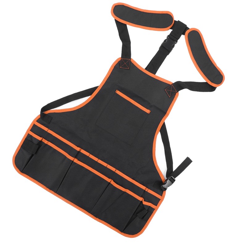 Tool Apron Multiple Pockets Oil Proof Waterproof Oxford Cloth Adjustable