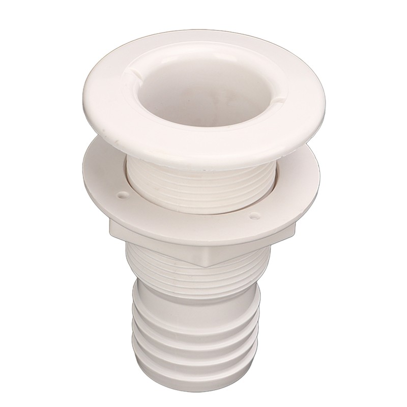 2in Through Hull Fitting Straight Drain Hose Polypropylene Inner Beam