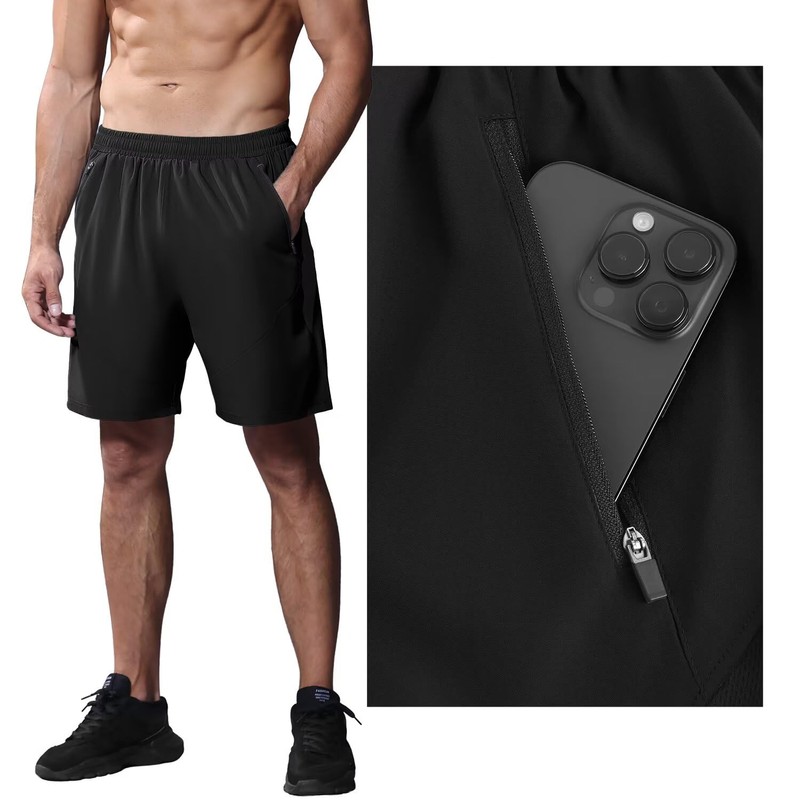 HMIYA Pantaloncini Running Uomo Leggero Sportivi Shorts Asciugatura Veloce Palestra