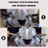 Angle Wing Rearview Mirror, Racing Motorcycle Adjustable Side Rear View