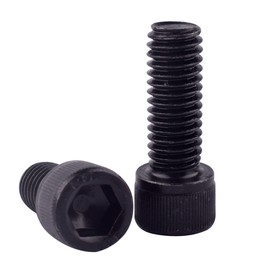 KOSJETHAS 10Pcs 3/8-16 x 5/8" Socket Head Cap Screws Bolts, 12.9 Grade Alloy Steel Black Oxide Finish, Allen Hex Drive, UNC Coarse Full Thread