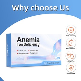 Iron Deficiency Anemia Home Test Kit Highly Accurate, Easy to Read and use.