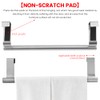 2 Pack Over Cabinet Towel Holder, Brushed Dish Towel Rack