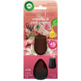 Air Wick Essential Mist Refill, 1 ct, Vanilla and Pink Papaya, Essential Oils Diffuser, Air Freshener
