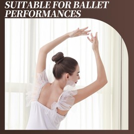 Teenitor Hair Bun Maker Kit, 4pcs Medium Size Donut Bun Maker, 10pcs 50cm Invisible Hair Nets, 10pcs 6cm Hair Bobby Pins (Light Brown)