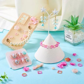 FASHEWELRY 100 G Cute Nail Charms ABS Acrylic Faux Pearl Beads Bulk Assorted Flower Heart Butterfly Bow Nail Gems Hollow Pearls Charms for Nail Phone Hair Decor Earring Jewelry Making Navajo White