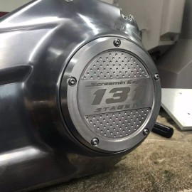 JH Choppers and Machine LLC Screaming Eagle 131 Derby SOFTAIL M8 MILWAUKEE EIGHT COVER RAW METAL 6.25 Dia