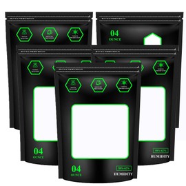 1/4 LB Storage Terp Bag 58%-62% RH 2-Way Humidity Control Bags for Curing & Storage Resealable Standup 4 oz Humidity Bags (20)